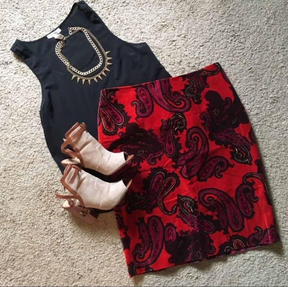 Talbots Suede Velvet Pencil Skirt, 8